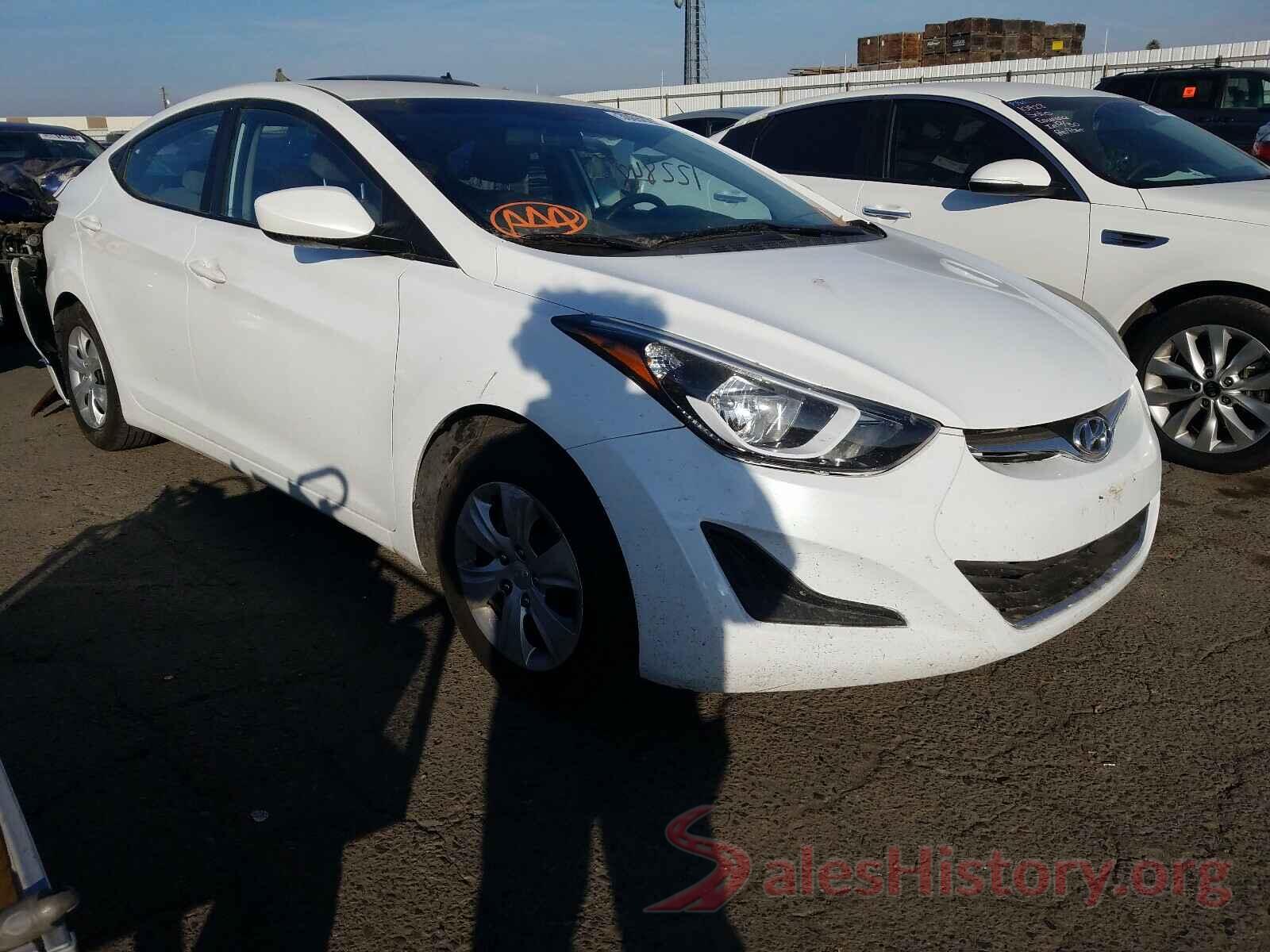 5NPDH4AEXGH717045 2016 HYUNDAI ELANTRA