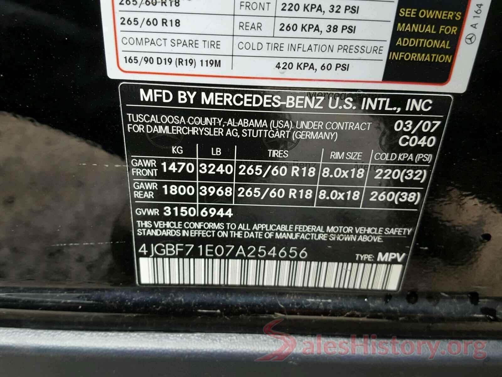 5TFUY5F19MX959286 2007 MERCEDES-BENZ GL 450 4MA