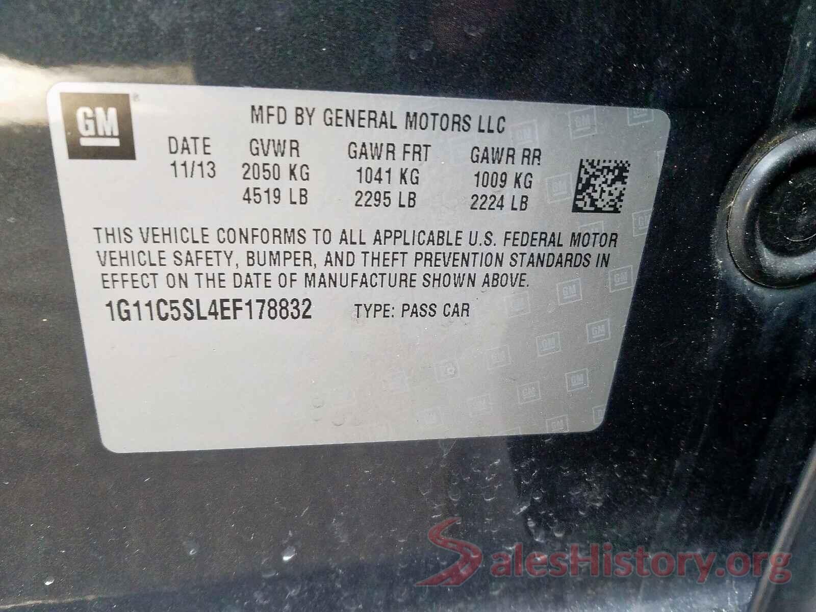 2HKRW1H56JH512605 2014 CHEVROLET MALIBU