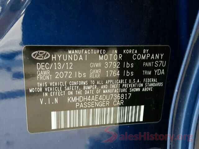 JTEBU5JR8J5487844 2013 HYUNDAI ELANTRA