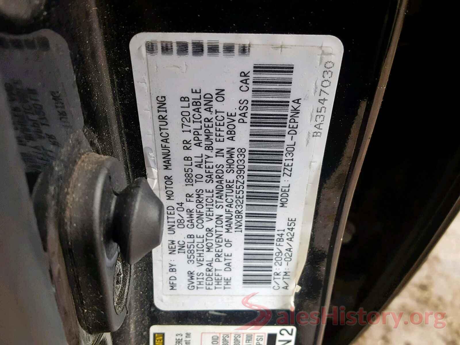 5YFBURHE9KP862756 2005 TOYOTA COROLLA