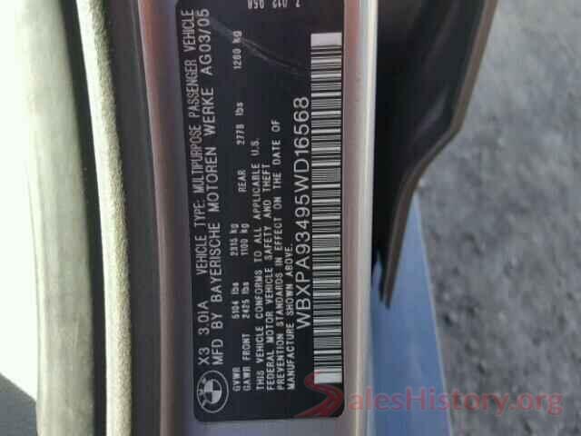 1HGCR2F36HA293958 2005 BMW X3