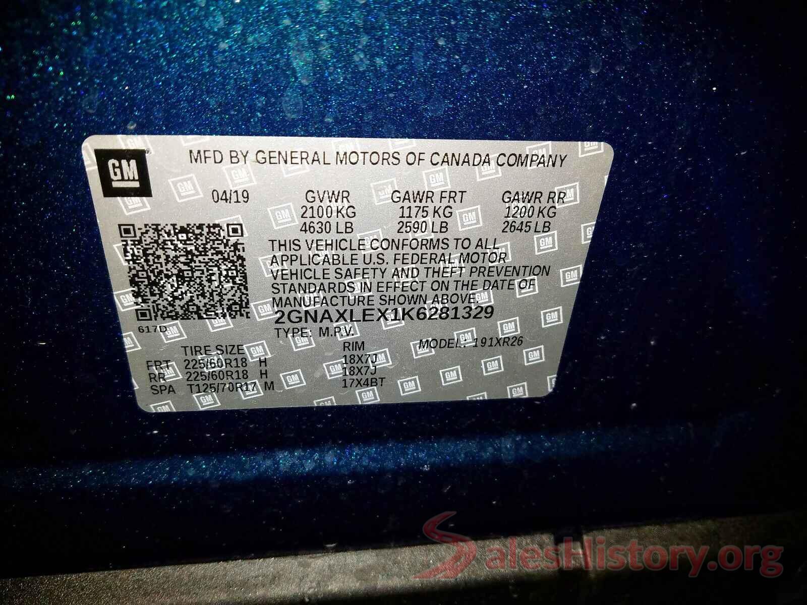 KL8CD6SA8LC446869 2019 CHEVROLET EQUINOX