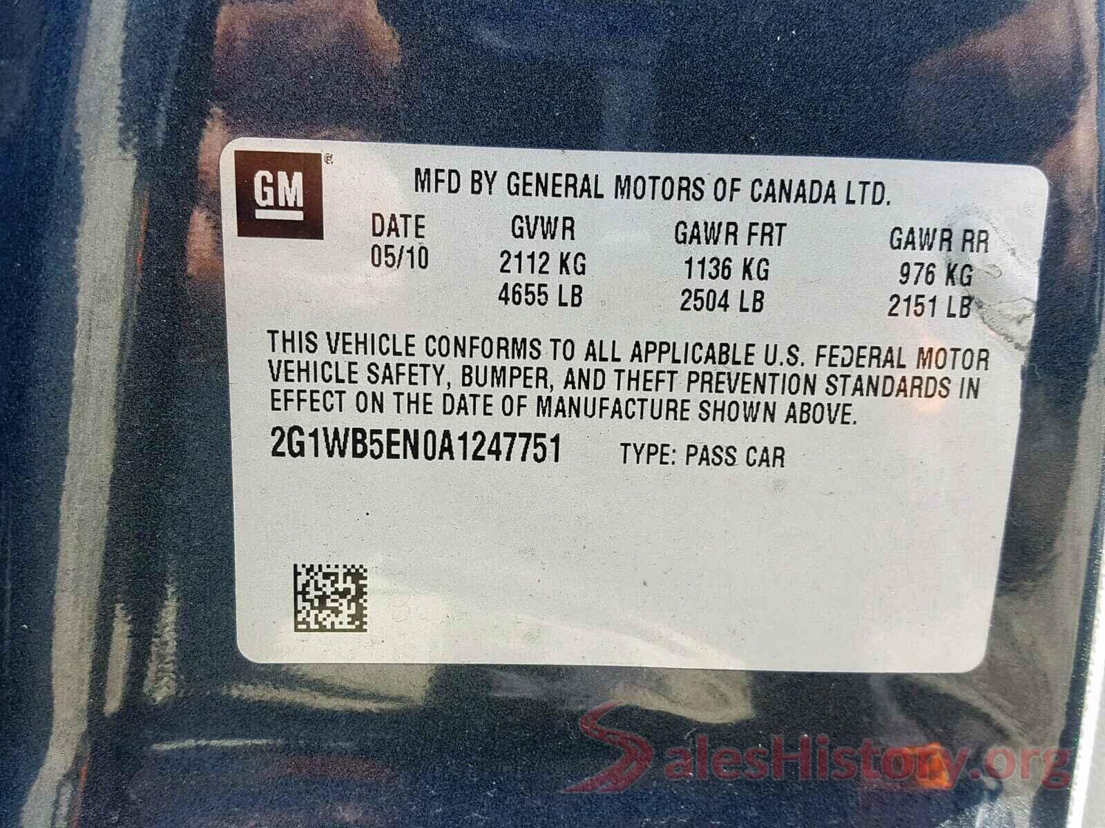 1FTFX1EF1HFC55256 2010 CHEVROLET IMPALA