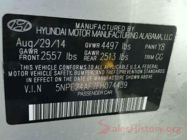 3VWCB7BU8LM053575 2015 HYUNDAI SONATA