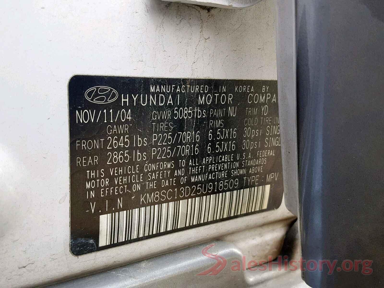 4T1BF1FK5HU620252 2005 HYUNDAI SANTA FE