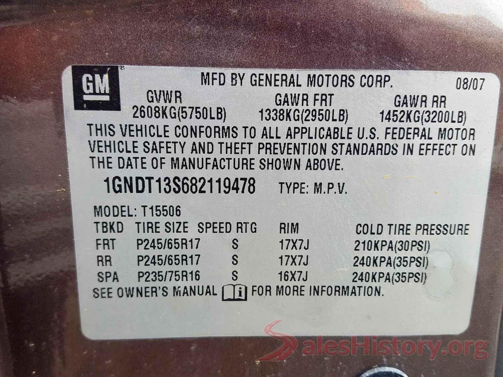 4T1B11HK1KU199584 2008 CHEVROLET TRAILBLAZE