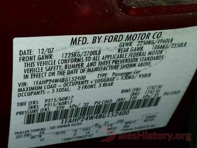 JTDKBRFU0G3012174 2008 FORD TAURUS