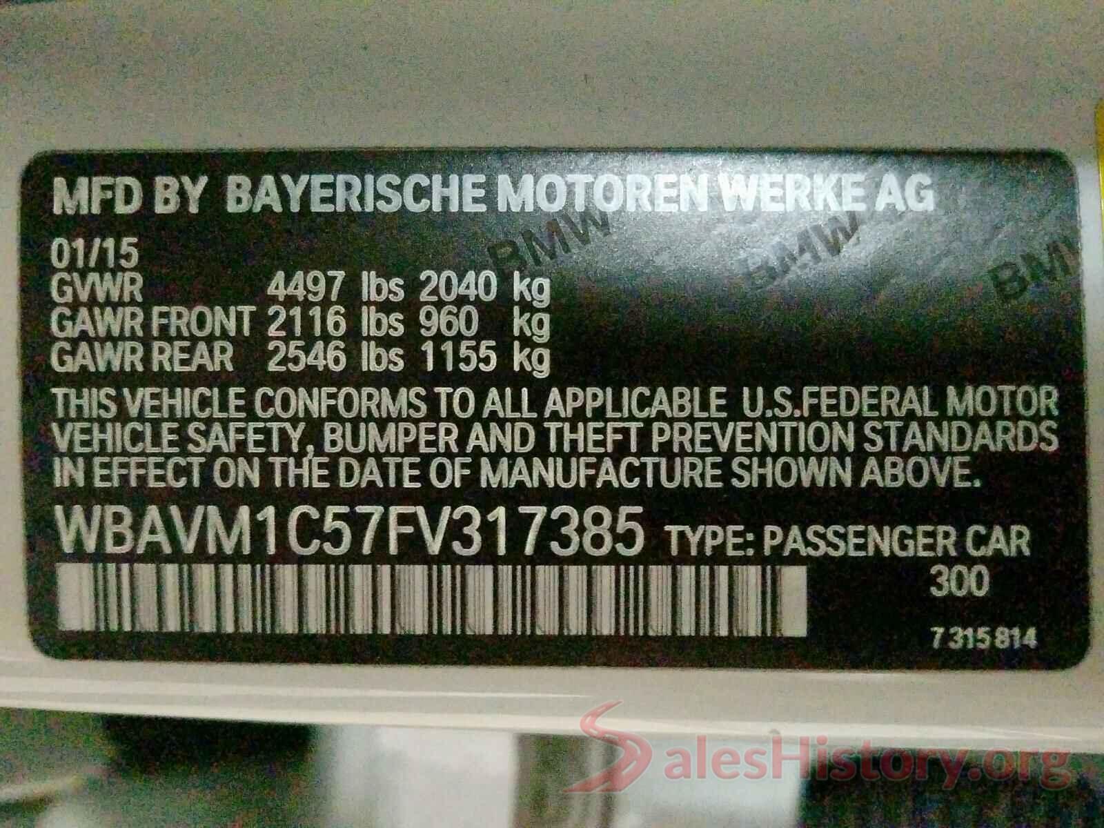 4T1B61HKXJU158287 2015 BMW X1