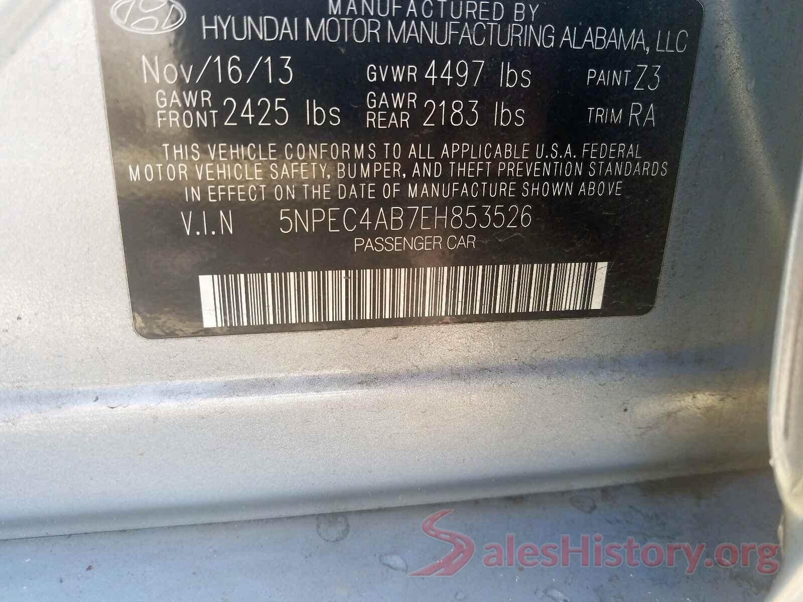 5N1AT2MT7HC772383 2014 HYUNDAI SONATA