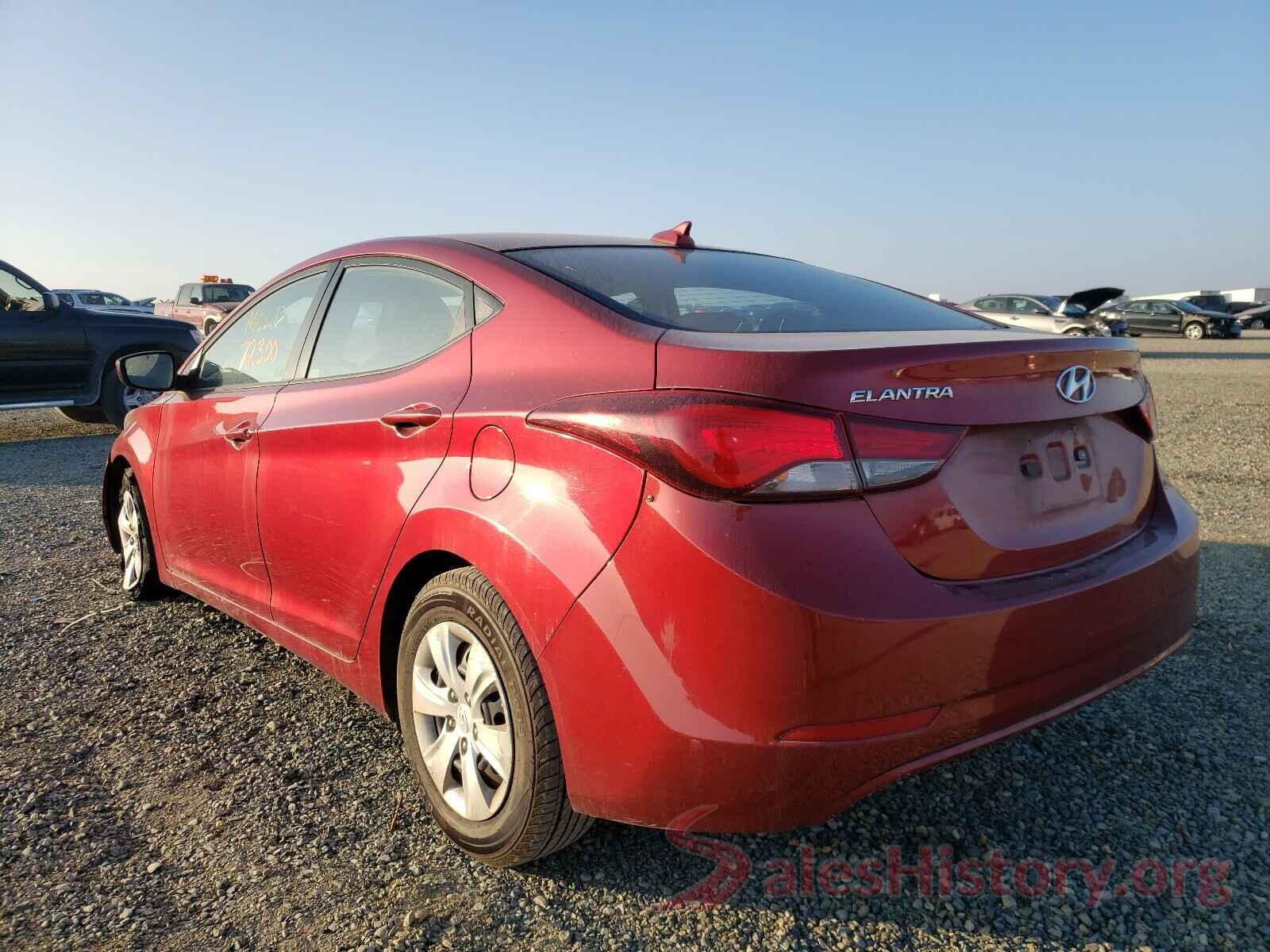 5NPDH4AE8GH716010 2016 HYUNDAI ELANTRA