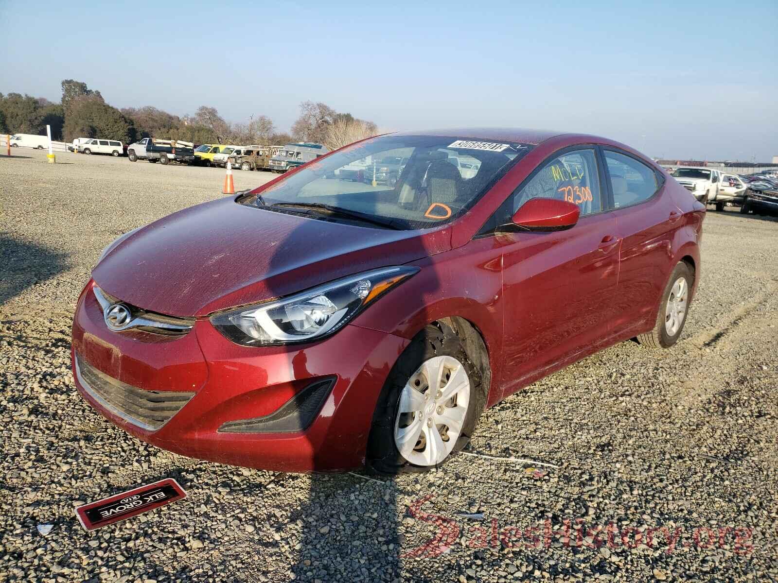 5NPDH4AE8GH716010 2016 HYUNDAI ELANTRA