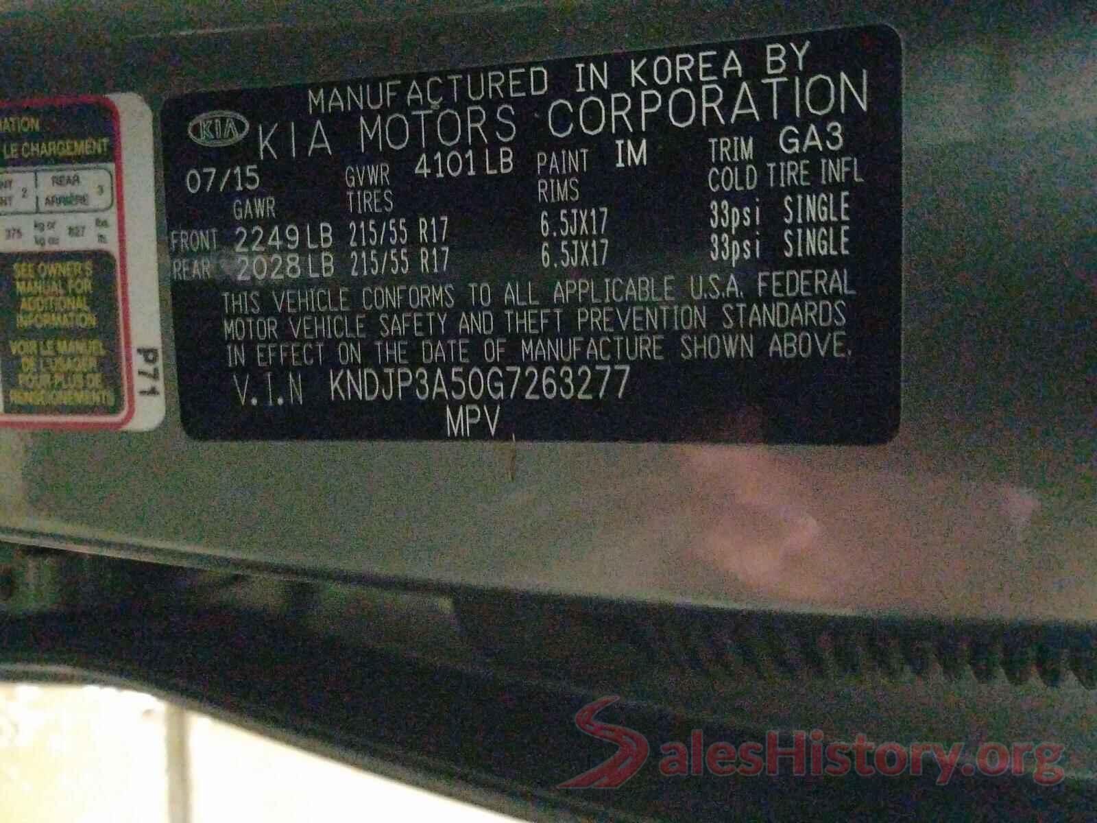 KNDJP3A50G7263277 2016 KIA SOUL