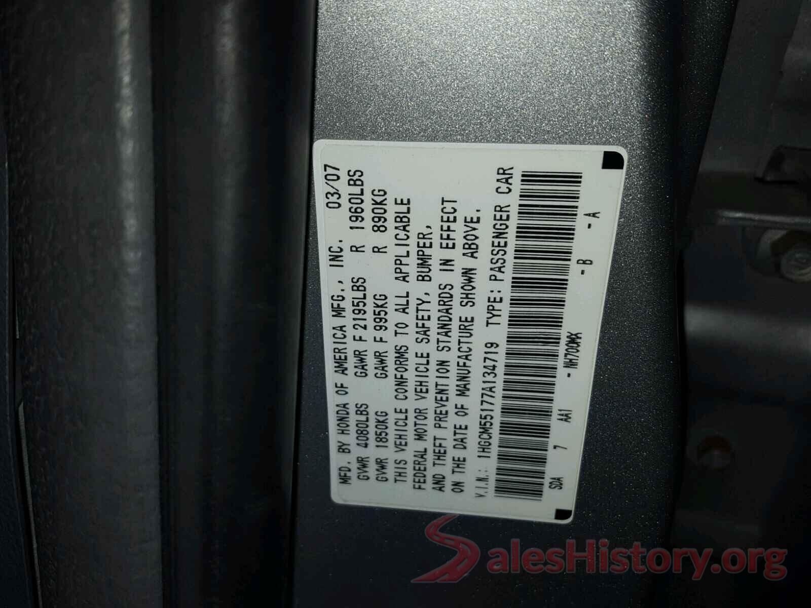 3KPA24AD3LE354095 2007 HONDA ACCORD