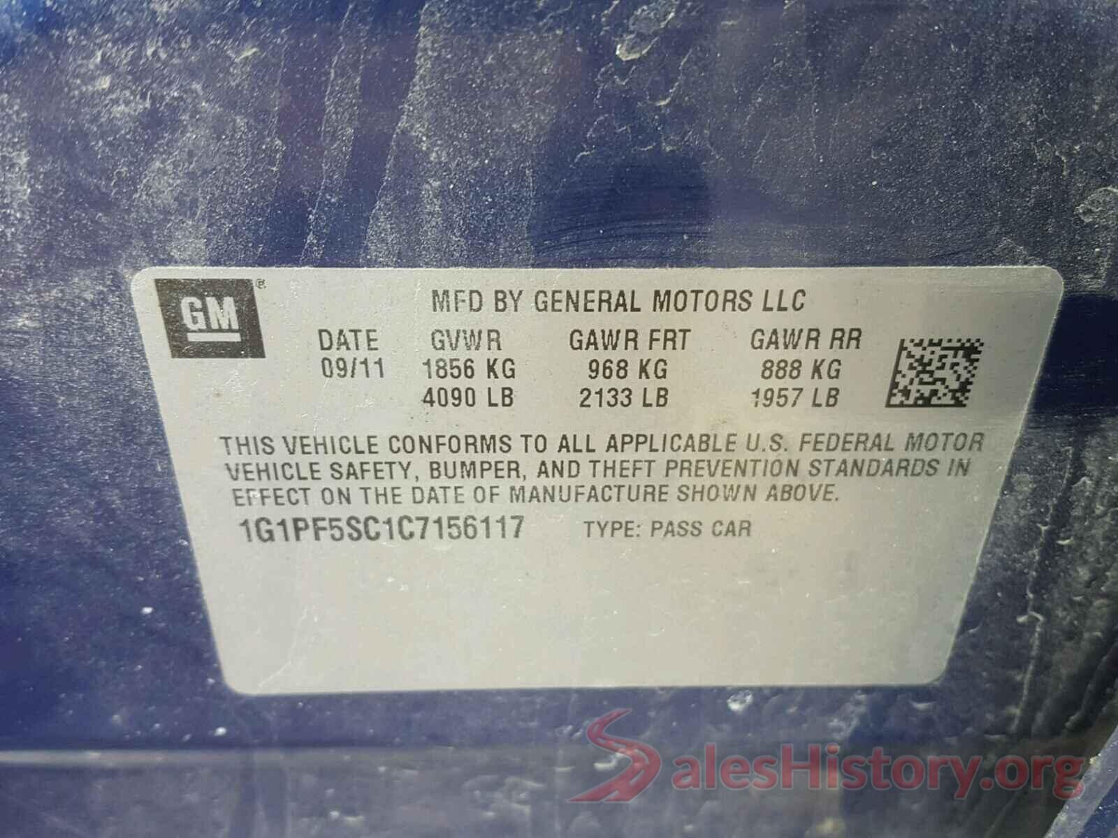 KMHD74LF9HU114549 2012 CHEVROLET CRUZE