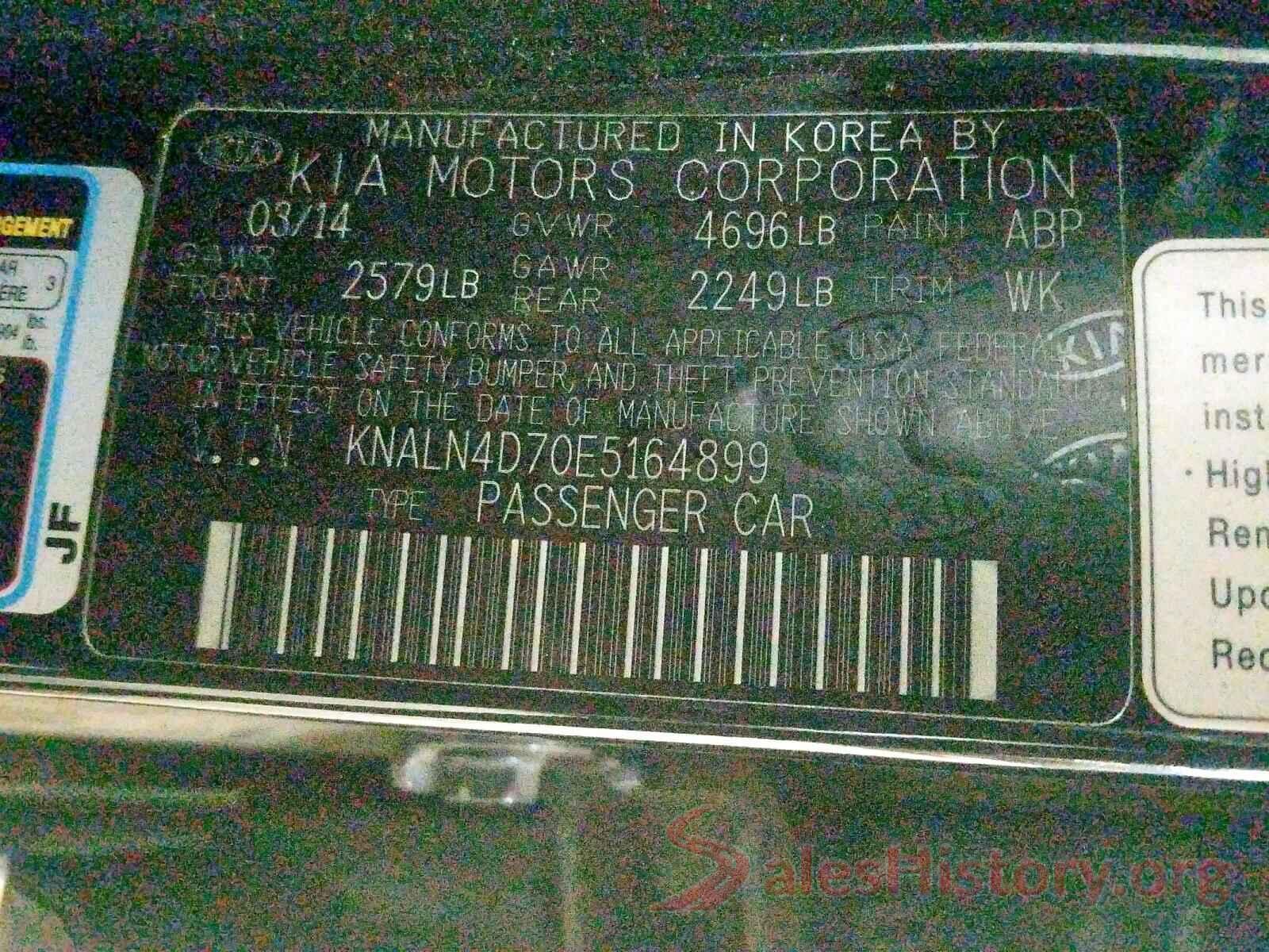 2T2BZMCA6JC157125 2014 KIA CADENZA