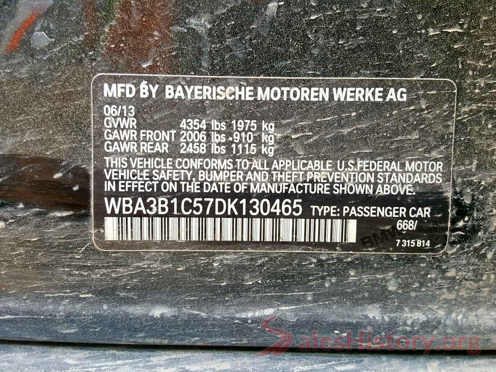 3N1CP5CU1KL491675 2013 BMW 3 SERIES