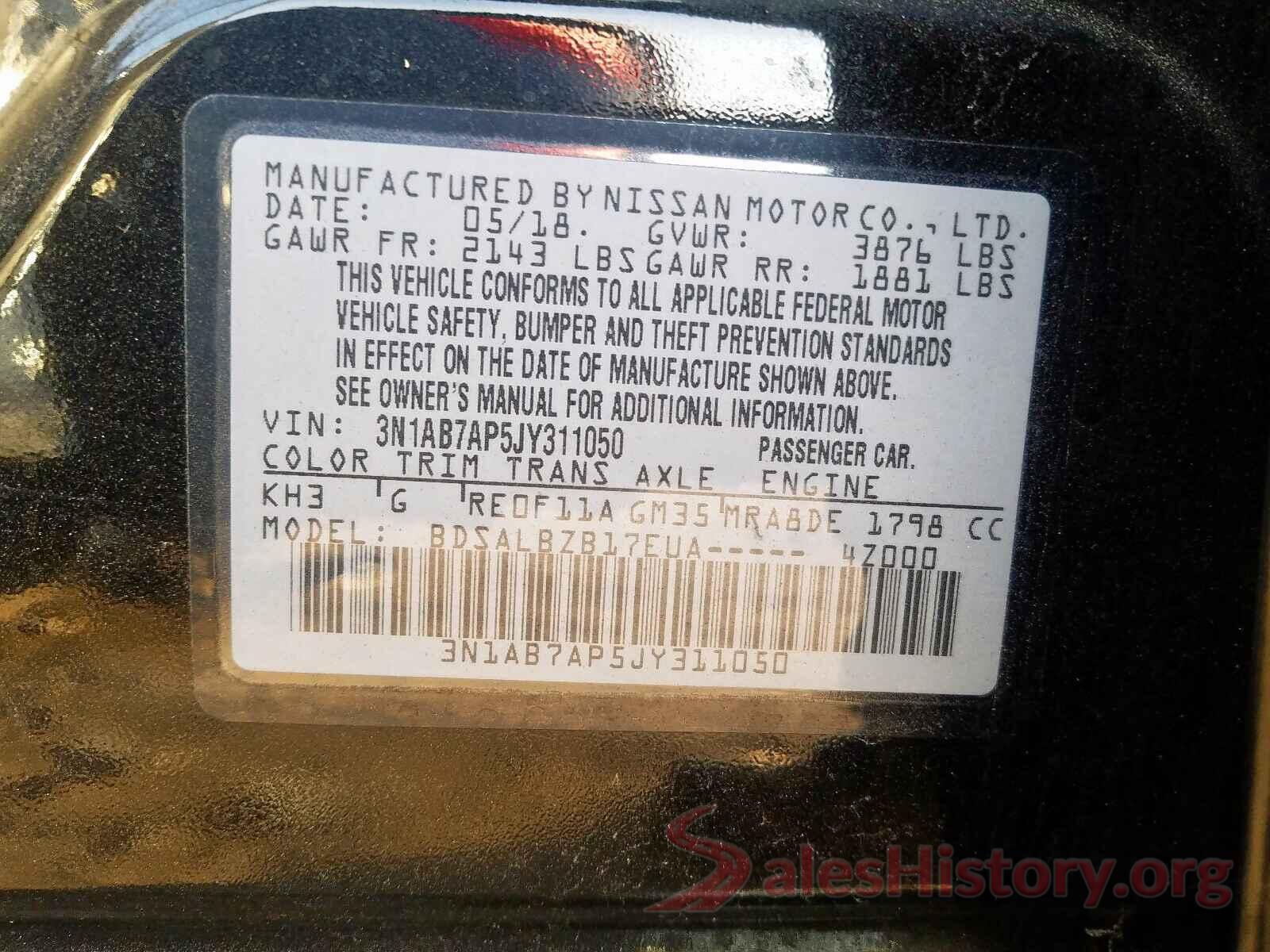 JF2SKAXC9LH462492 2018 NISSAN SENTRA