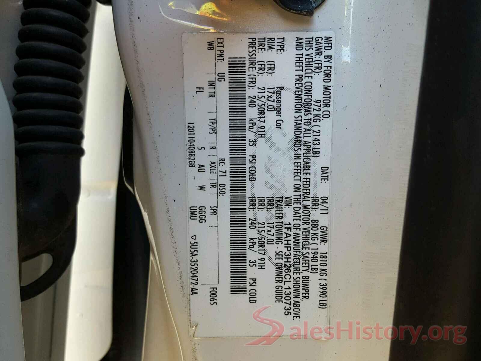 5FNYF6H58HB053966 2012 FORD FOCUS