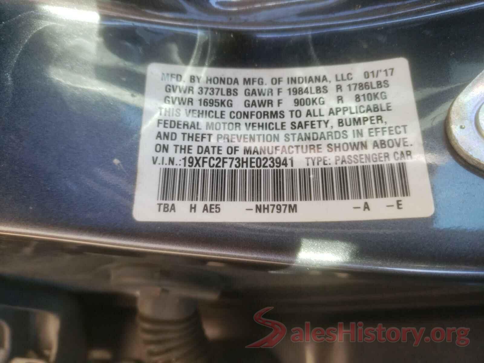 JTMRWRFV3LD047260 2017 HONDA CIVIC