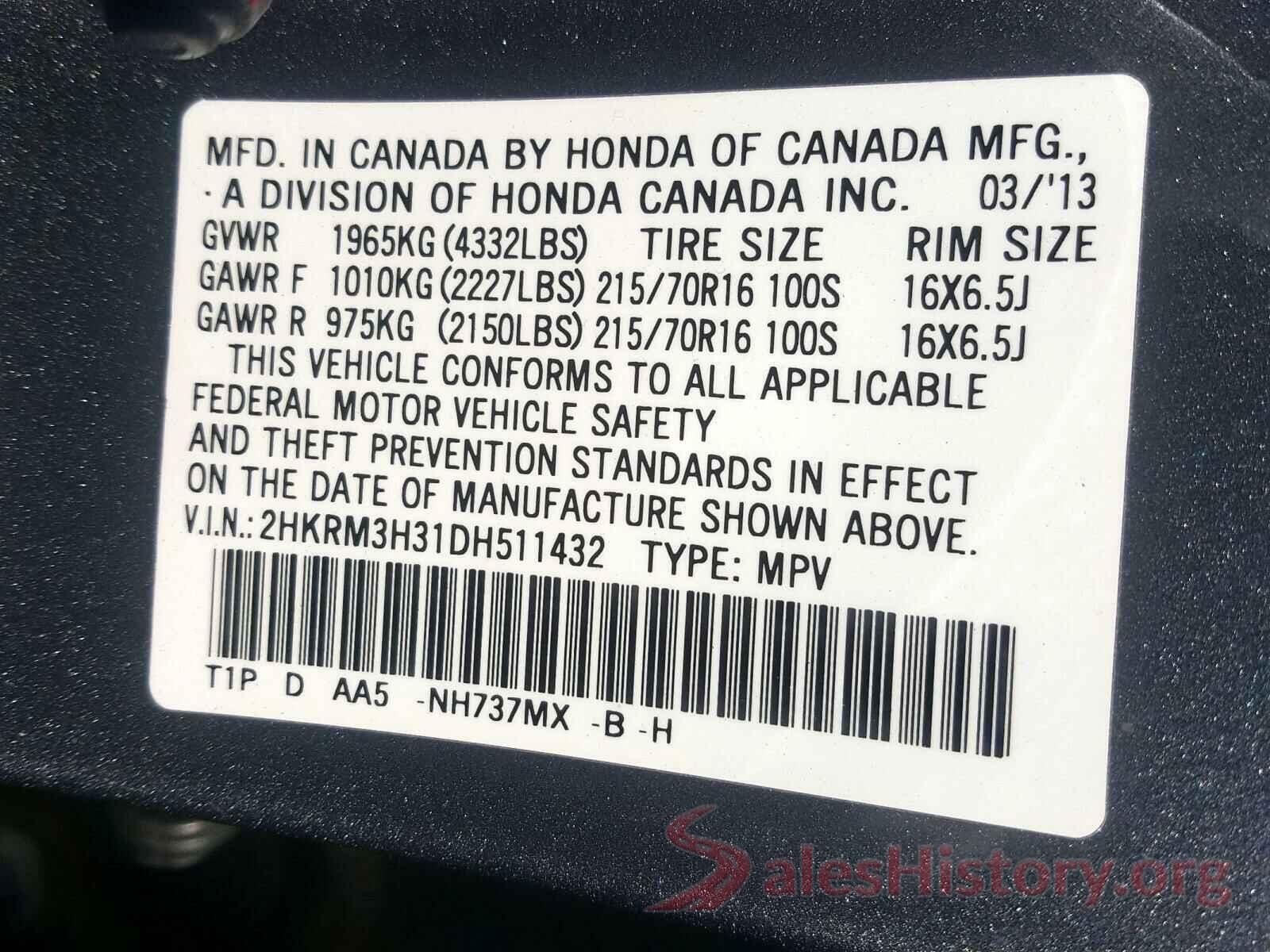 WDDZF4KB0HA128049 2013 HONDA CRV