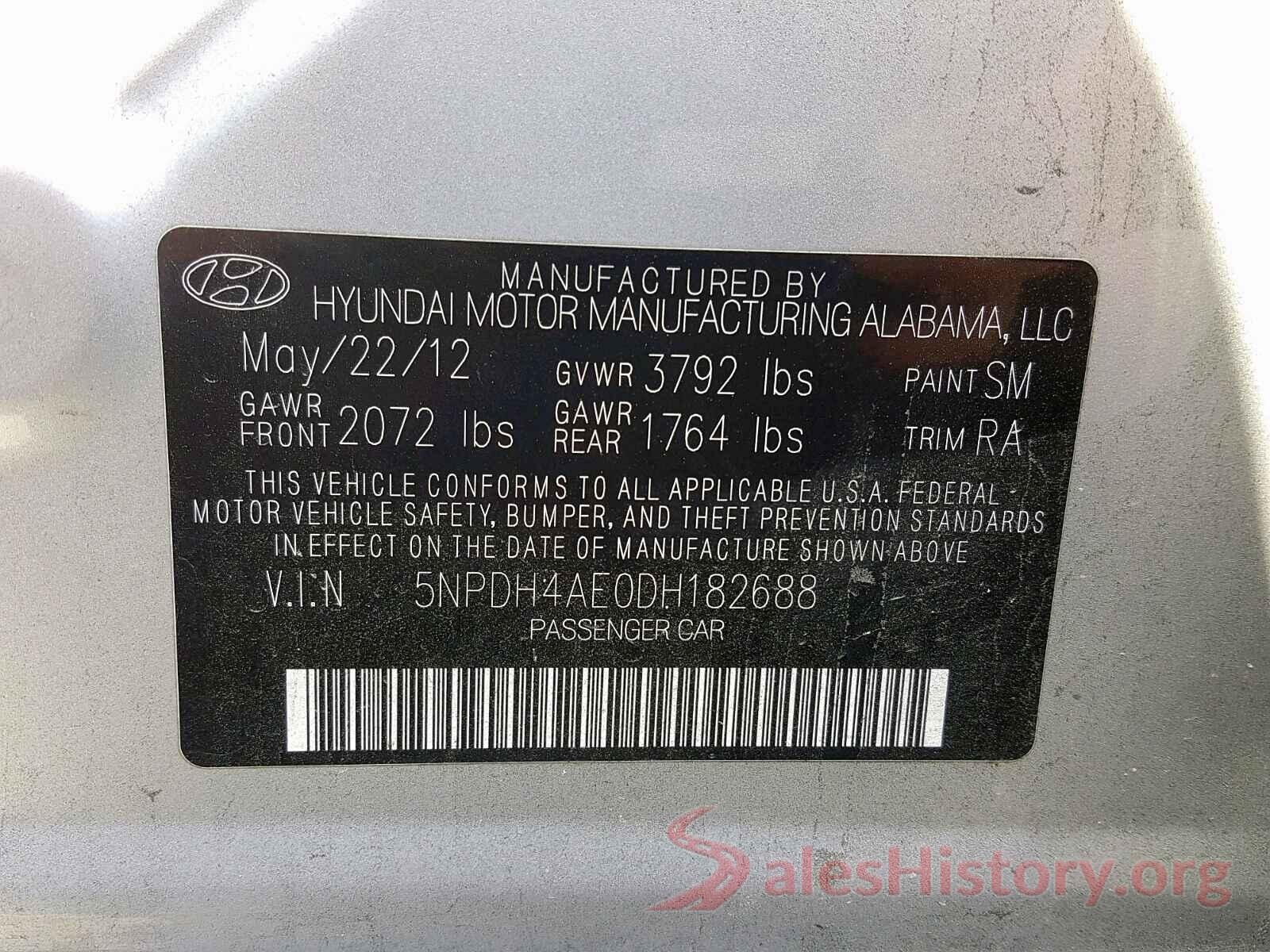 1N4AA6AP9GC441107 2013 HYUNDAI ELANTRA