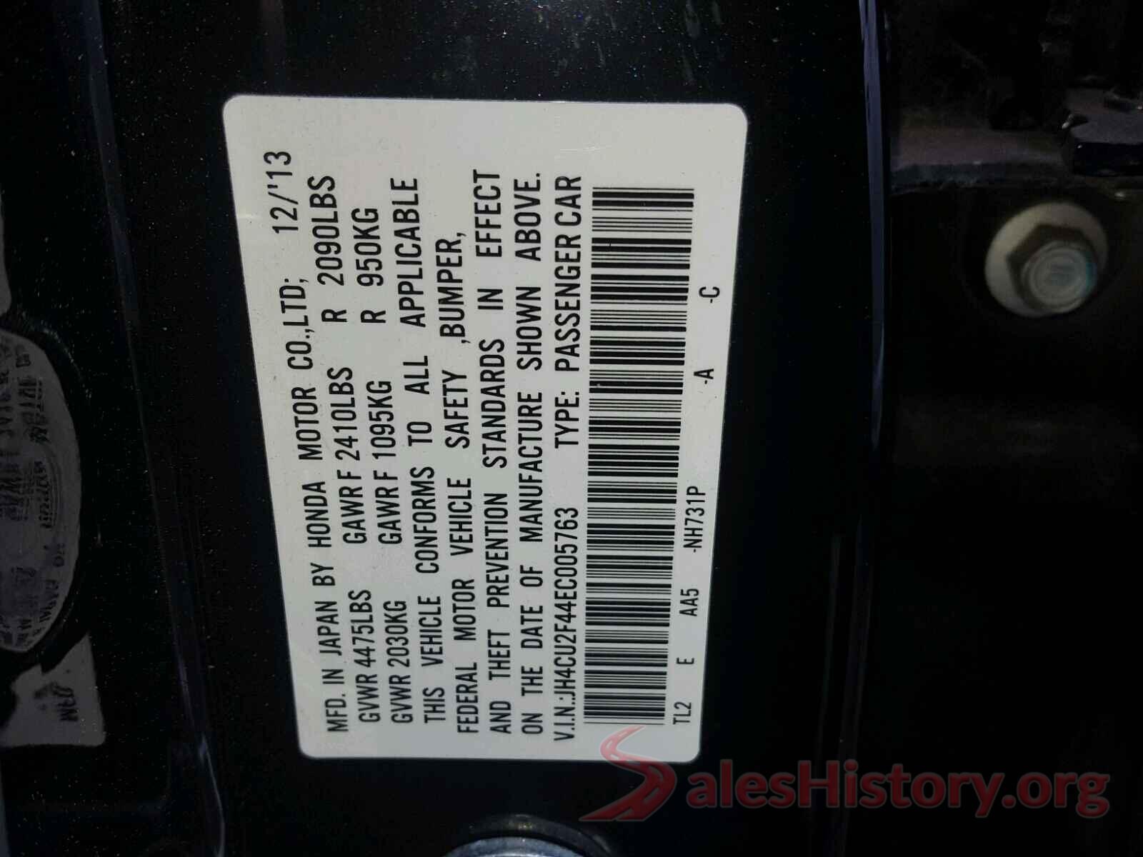 2FMPK3J9XGBB74993 2014 ACURA TSX