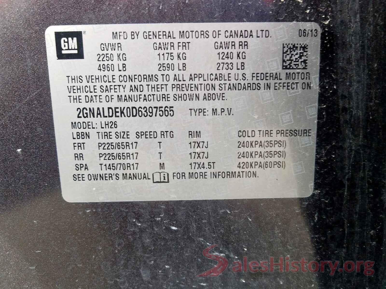 KL79MRSL8MB014002 2013 CHEVROLET EQUINOX