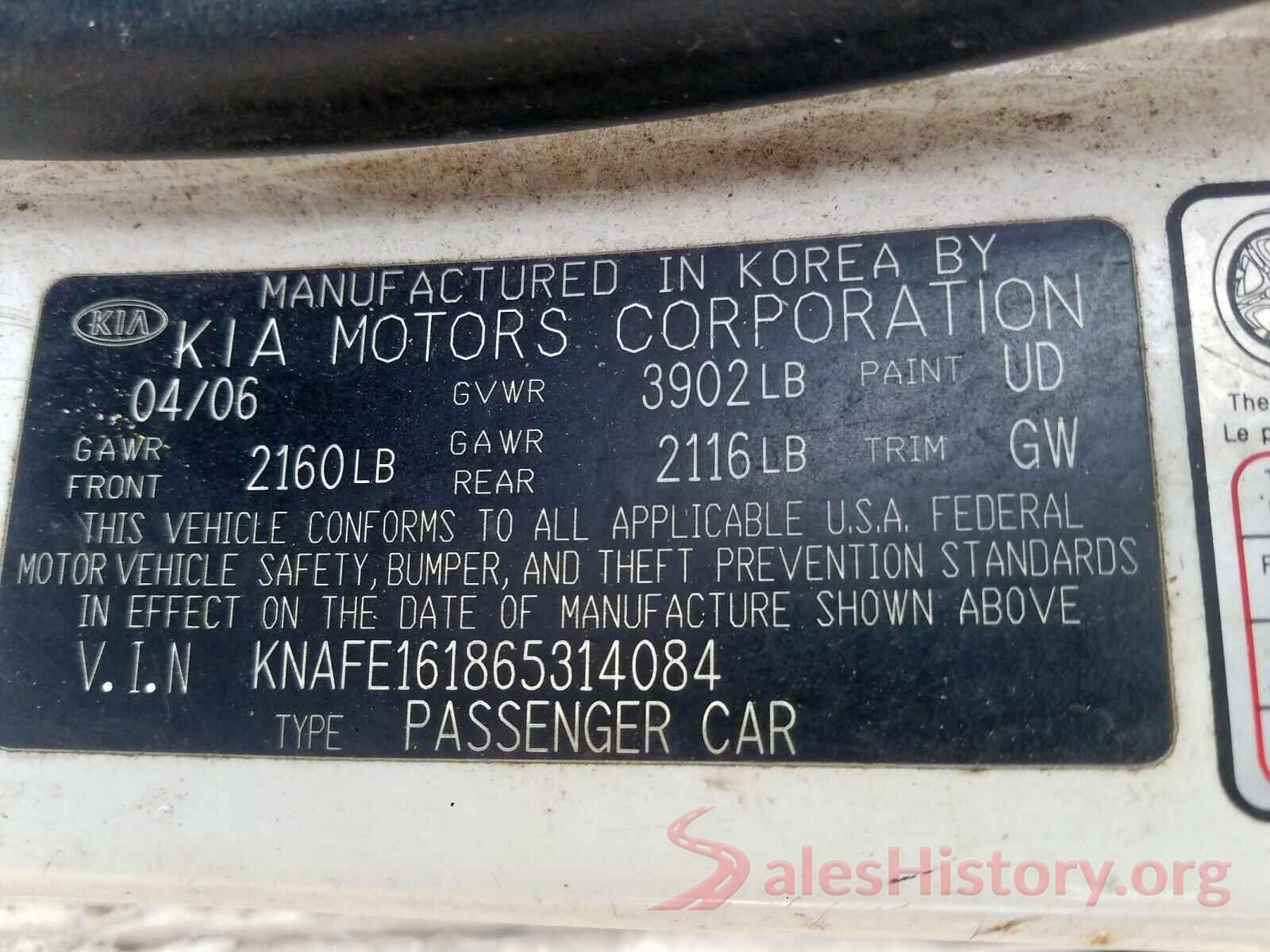 5N1AZ2MH9JN157905 2006 KIA SPECTRA