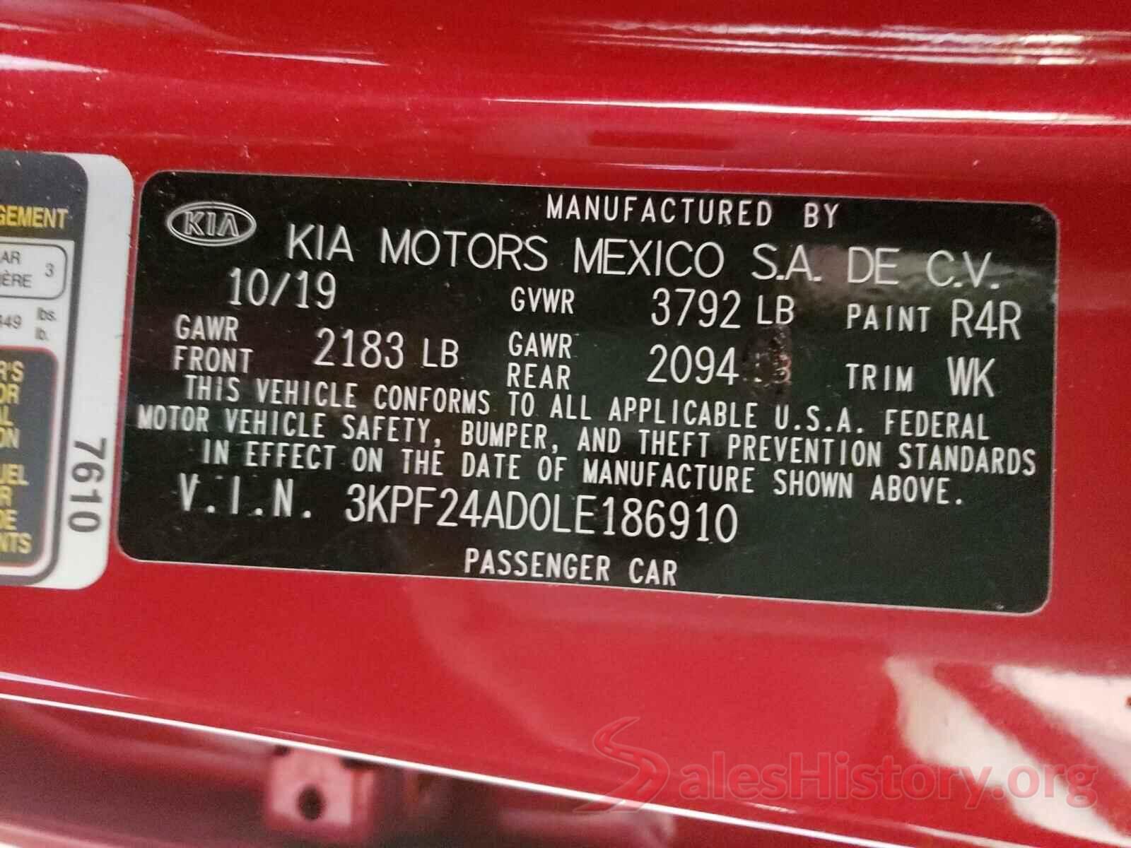 JTNKHMBX6K1018904 2020 KIA FORTE