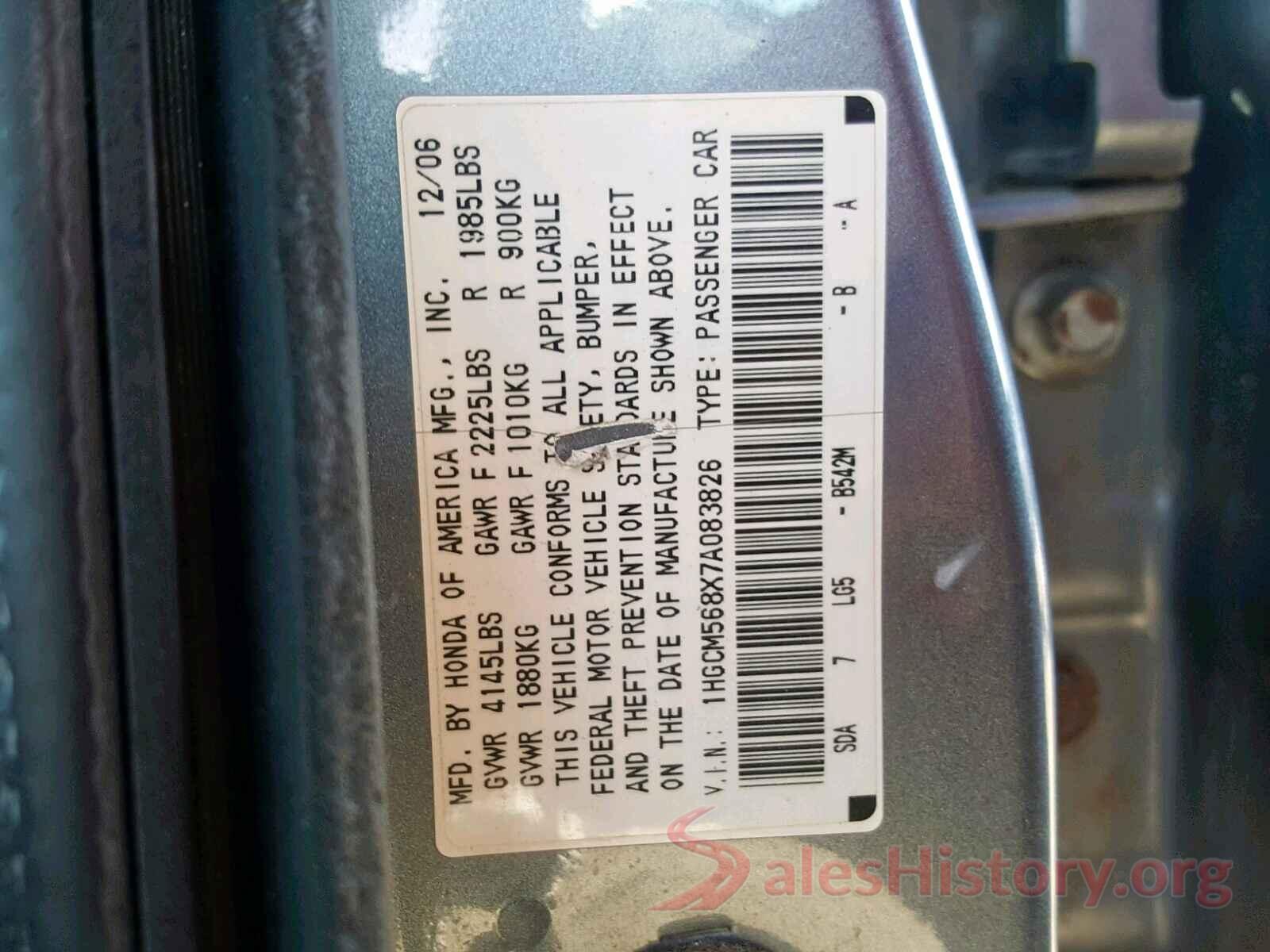 2HKRM4H55GH649387 2007 HONDA ACCORD EX