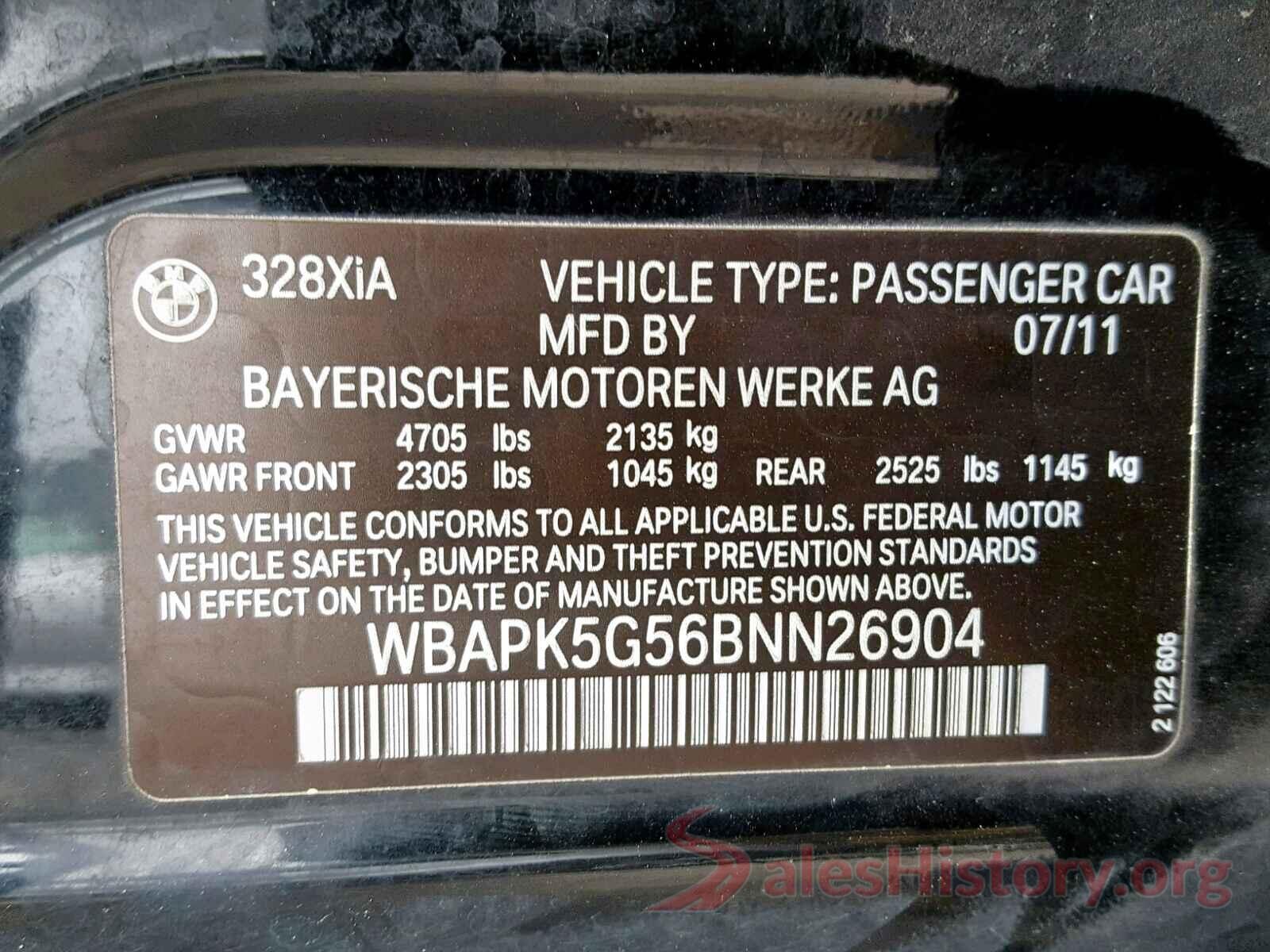 3N1AB7AP4JY267428 2011 BMW 3 SERIES