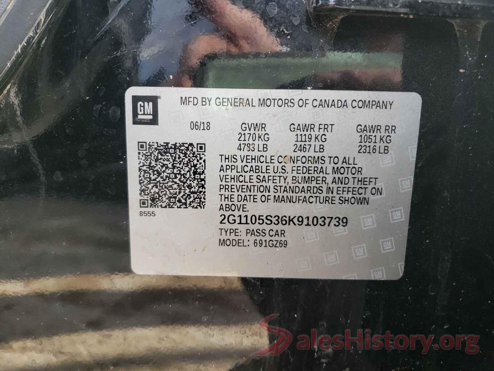 3N6CM0KN4MK696304 2019 CHEVROLET IMPALA