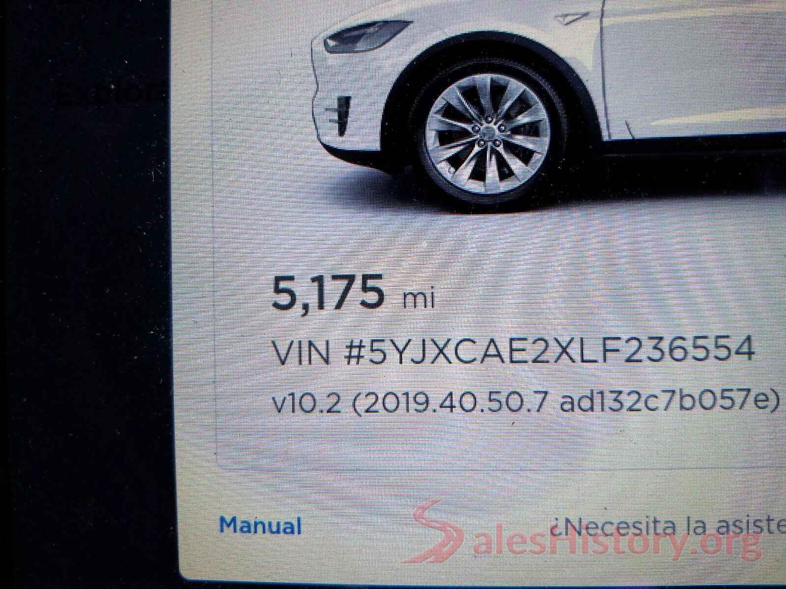 5YJXCAE2XLF236554 2020 TESLA MODEL X