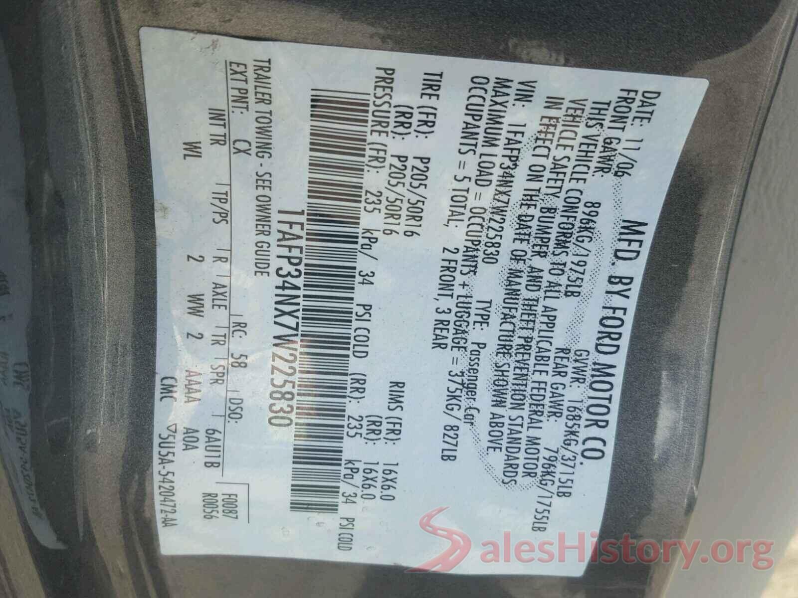 1C4NJCEA8GD744566 2007 FORD FOCUS