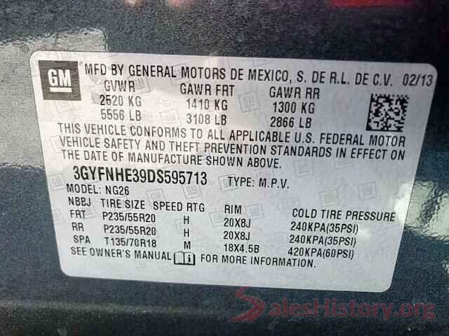 4T1BF1FK6HU645936 2013 CADILLAC SRX