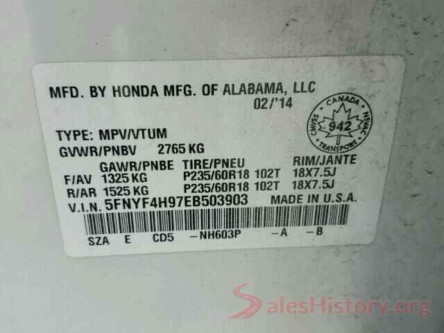 JTDEPRAE9LJ043699 2014 HONDA PILOT