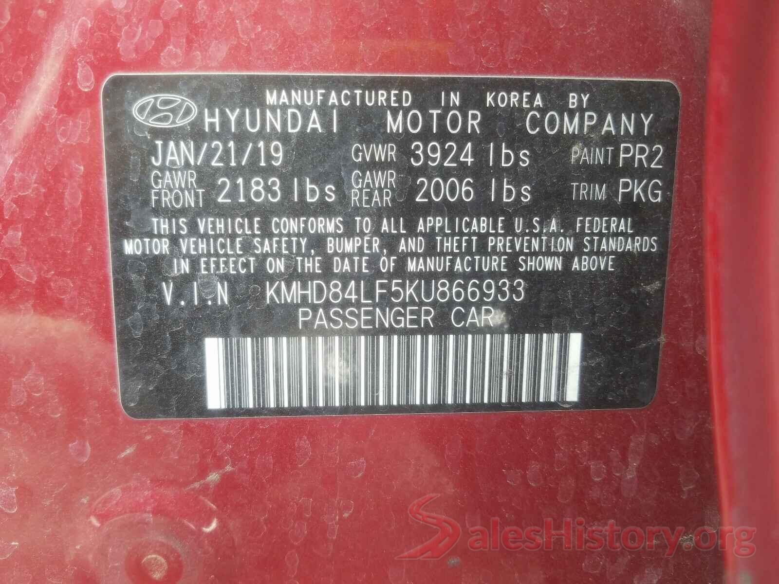 3C4NJDBB8MT510548 2019 HYUNDAI ELANTRA