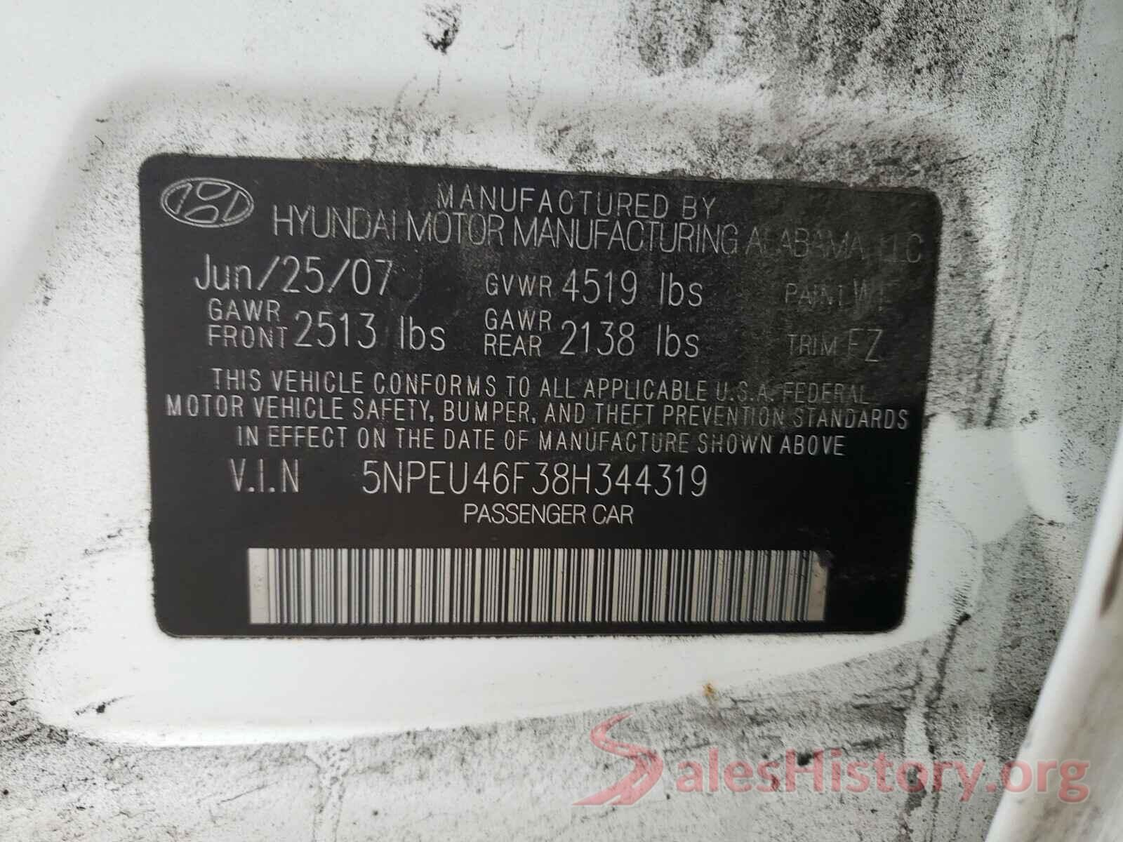 4T1C11AK3LU914297 2008 HYUNDAI SONATA