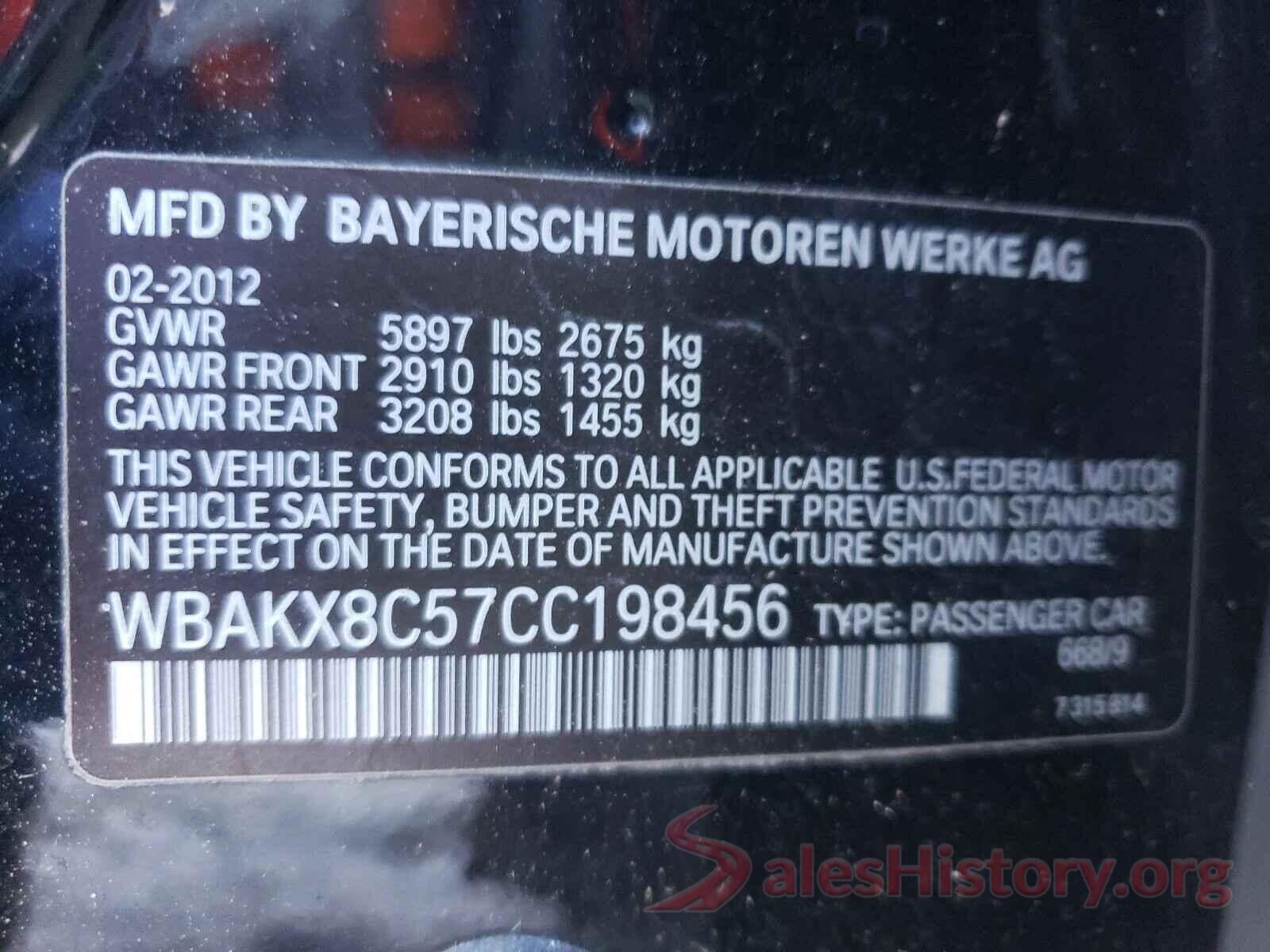 KL79MTSL7MB076133 2012 BMW 7 SERIES