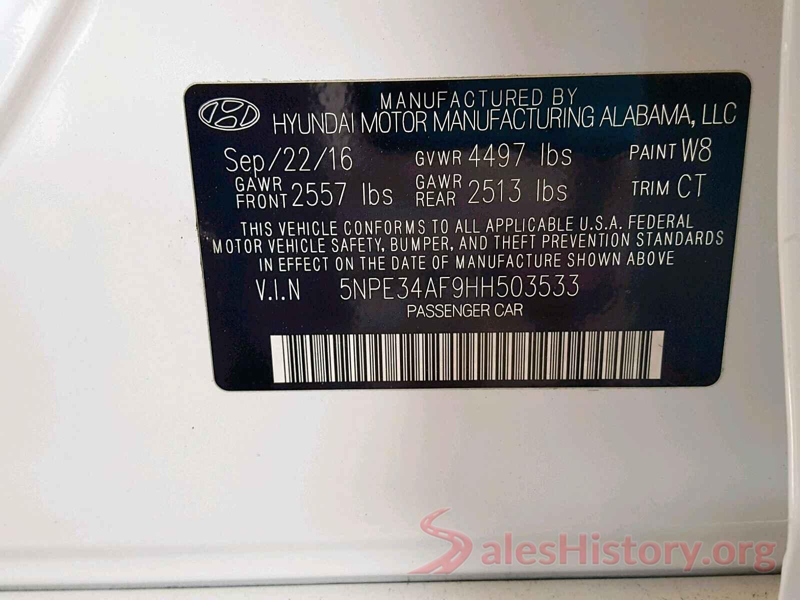 4T1B11HK7JU647471 2017 HYUNDAI SONATA