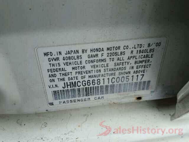 WDC0G4KB6GF011233 2001 HONDA ACCORD