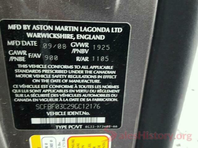 2C3CDXAT2JH281416 2009 ASTON MARTIN ALL MODELS