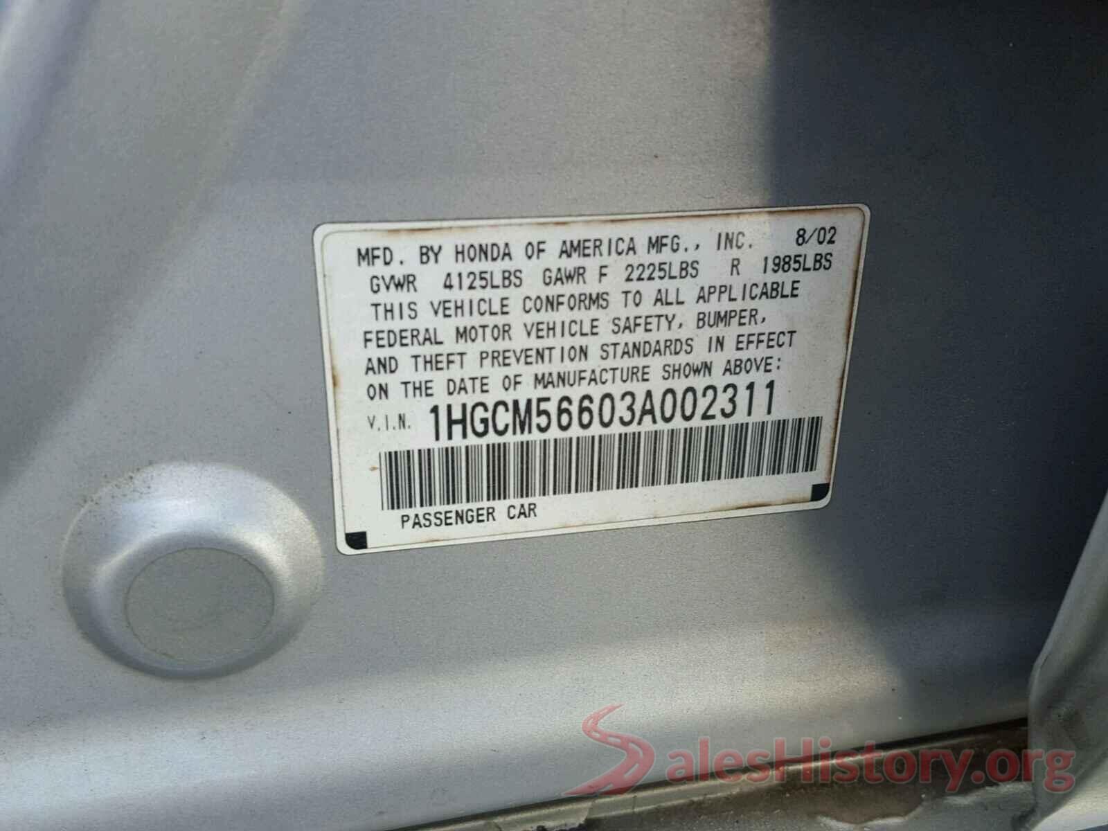 4T1BF1FK5HU688342 2003 HONDA ACCORD