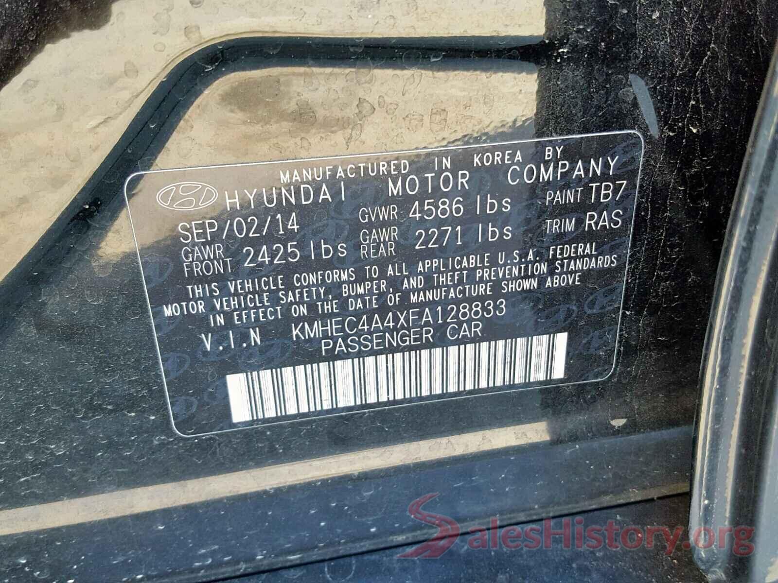 5NPE24AF0JH670453 2015 HYUNDAI SONATA