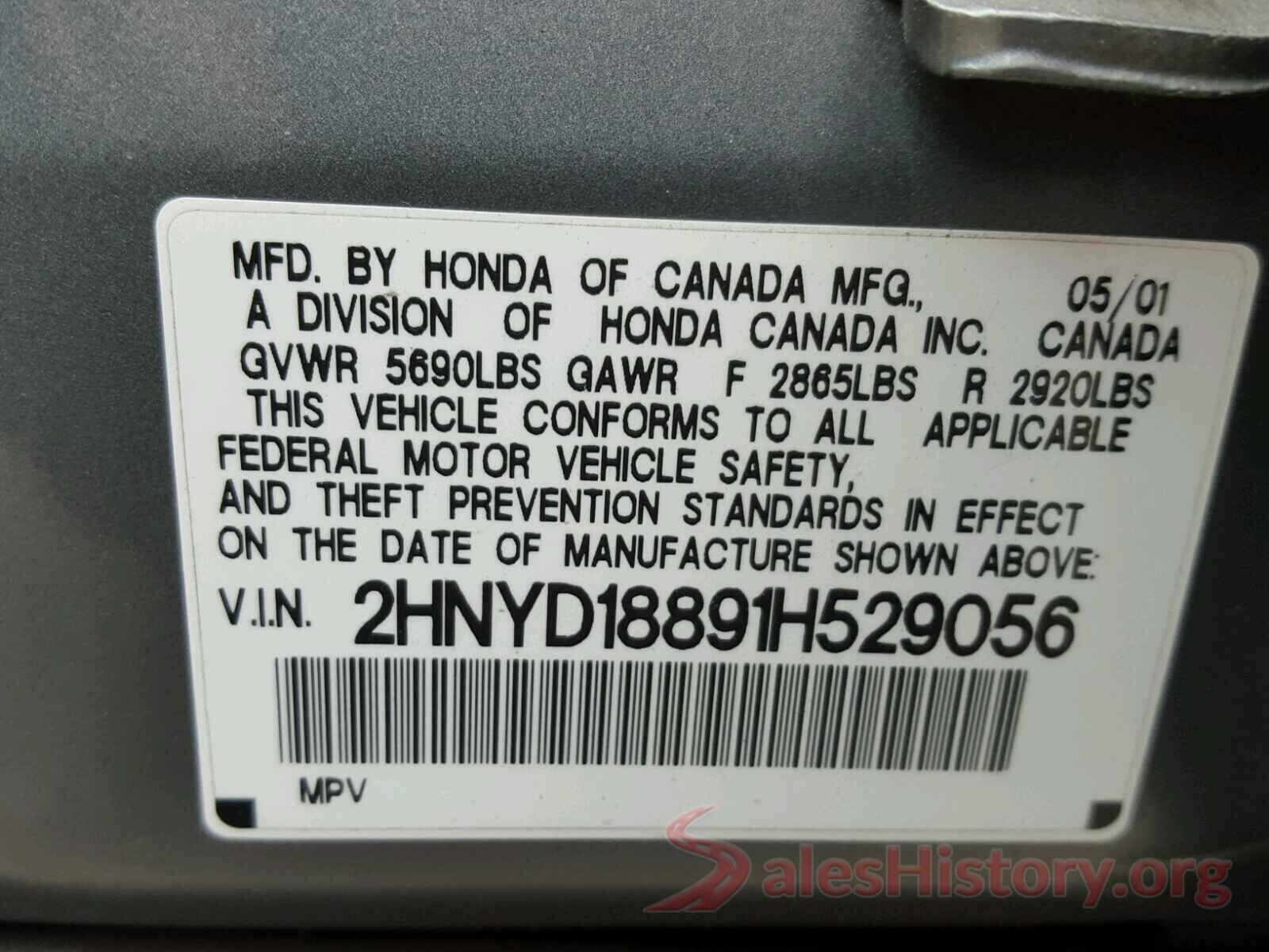 1G11C5SA2GF120056 2001 ACURA MDX