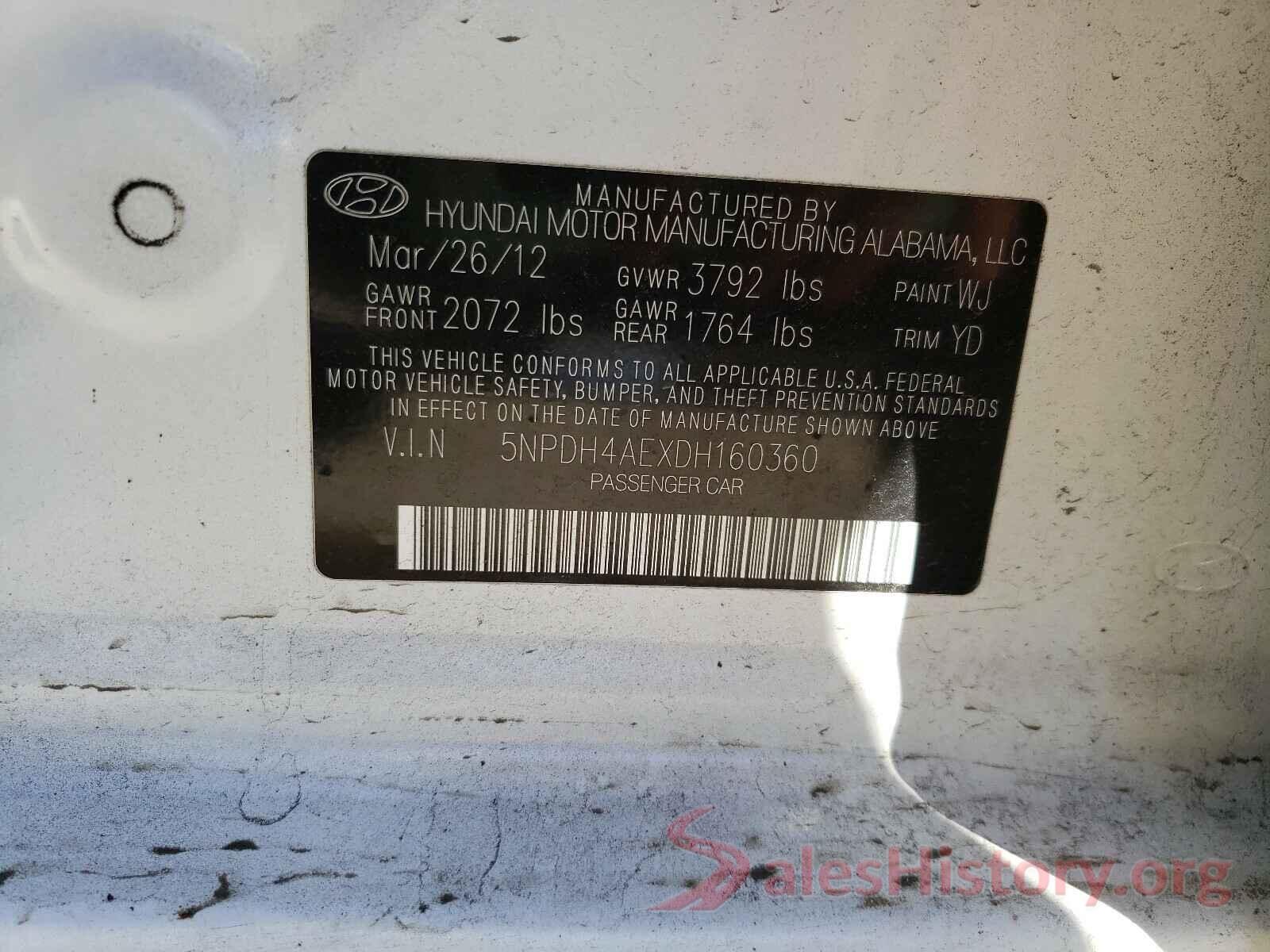 5N1AZ2MG8JN121646 2013 HYUNDAI ELANTRA