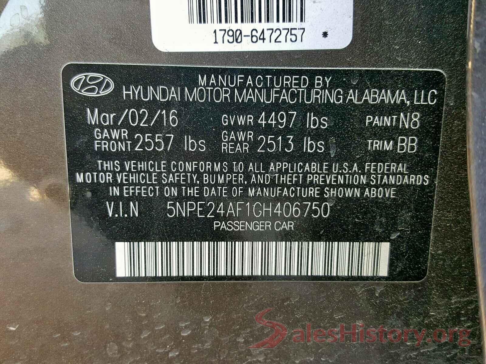 4T1B11HK1KU710680 2016 HYUNDAI SONATA