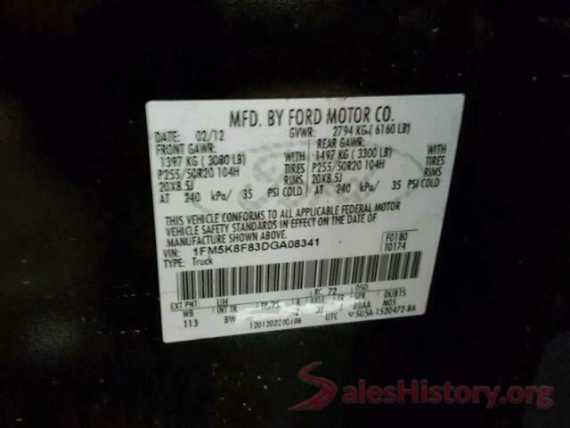 1HGCV1F37LA083772 2013 FORD EXPLORER