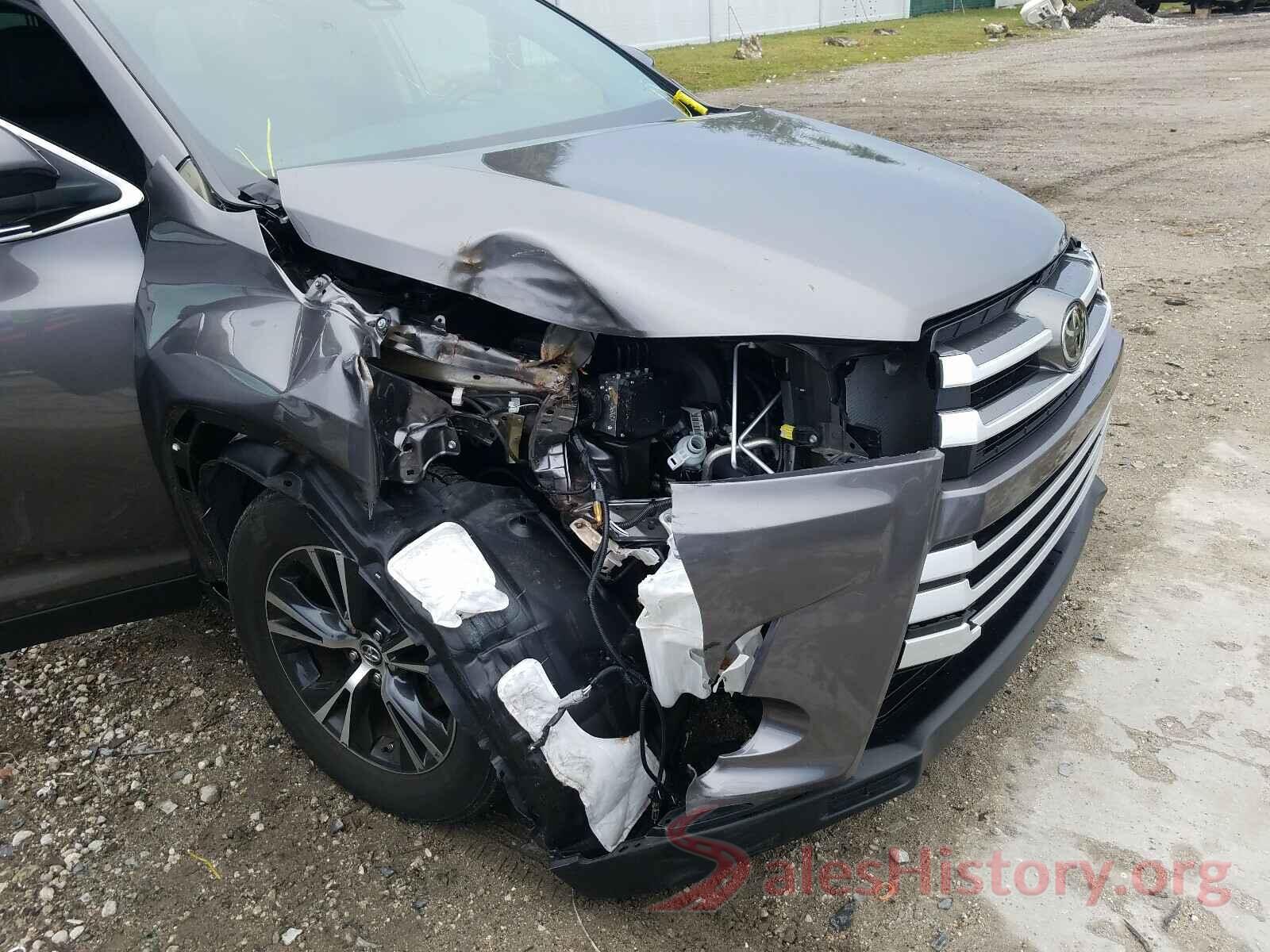 5TDZZRFH5KS360802 2019 TOYOTA HIGHLANDER